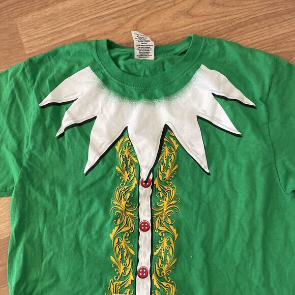 December 25th Brand Elf Suit Green Christmas Short Sleeve T-Shirt Size SMALL - Picture 3 of 6